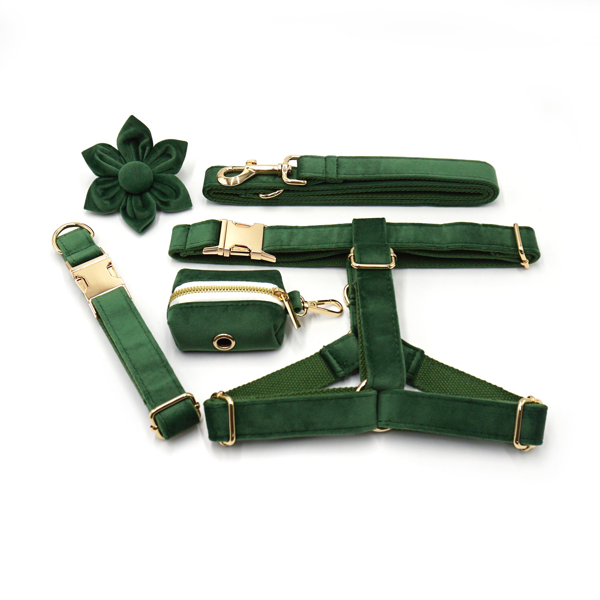 The ICON Velvet Set – Forest Green