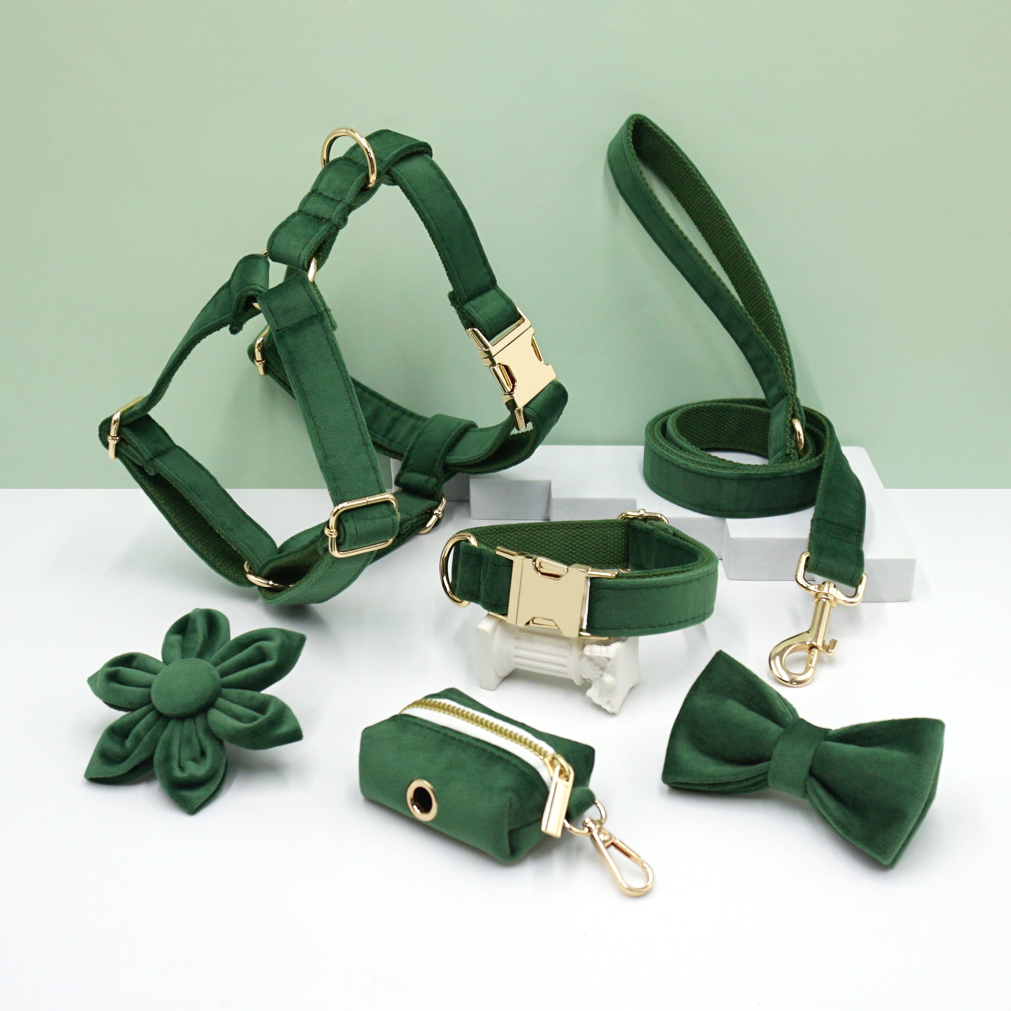 The ICON Velvet Set – Forest Green