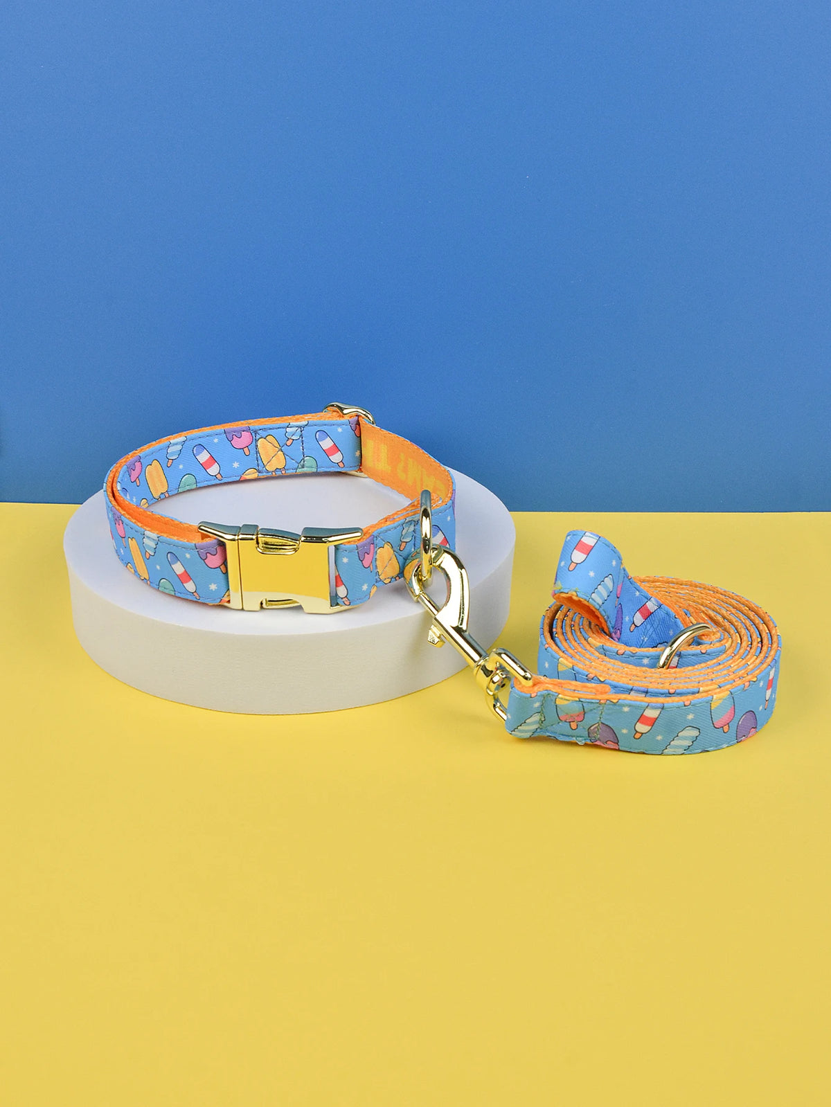 Light Blue Ice Cream - Collar and Leash